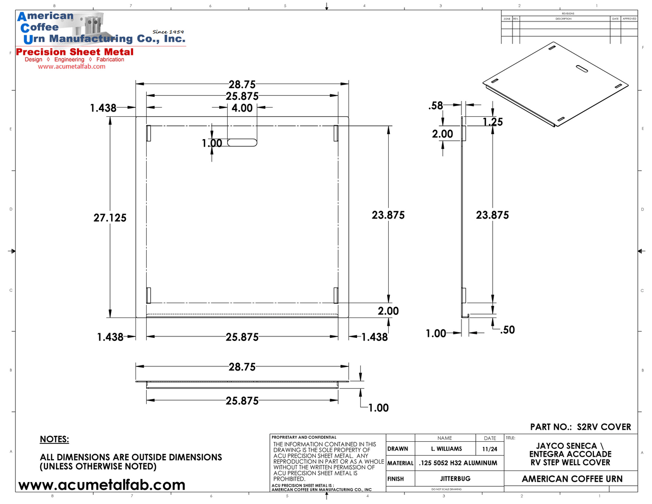 Jayco Seneca | Entegra Accolade Step Well Cover (S2RV)