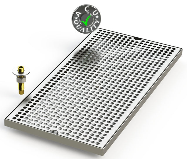 Built-in stainless steel drip tray 40x22 with drain